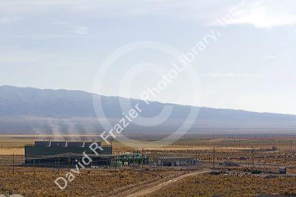 Geothermal powered electrical generating plant in Malta, Idaho, USA.