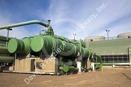 The workings of a geothermal power plant in Malta, Idaho, USA. MR