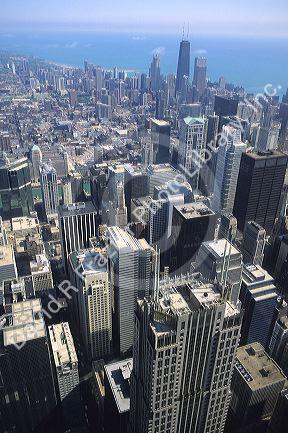 A view of Chicago, Illinois taken from the Sears Tower.