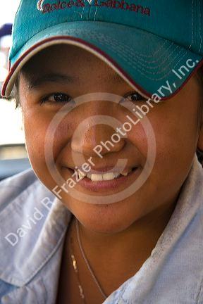 Potrait of a female Vietnamese teenager in Hoi An, Vietnam.