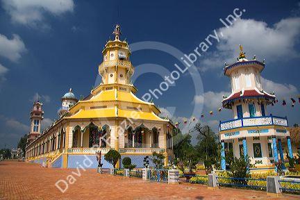 Cao Dai Tay Ninh Holy See in Tay Ninh, Vietnam.