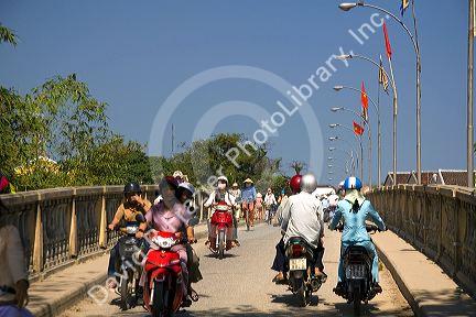 Bridge crossing the Thu Bon River at Hoi An, Vietnam.