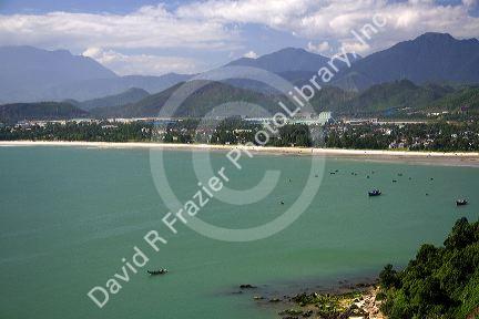 Scenic bay view of Da Nang, Vietnam.