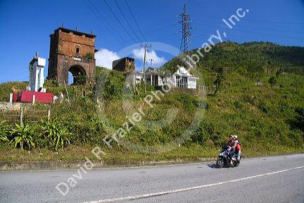 The old border gate of Da Nang and the Thua Thien-Hue Province in Vietnam.