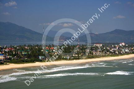 Coastal town of Lang Co in Vietnam.