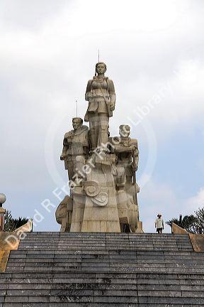 Monument honors the telecommunication officers of the North Vietnam Army near Doc Mieu, Vietnam.