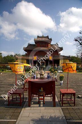 The Mieu Temple within the Imperial Citadel of Hue, Vietnam.