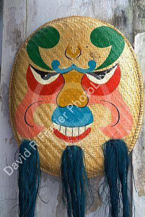 Painted ceremonial masks being sold for Tet in Hanoi, Vietnam.
