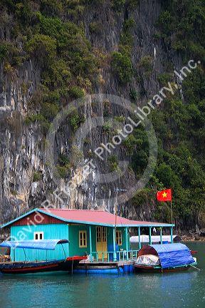 Floating home in Ha Long Bay, Vientam.