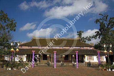A building inside the Imperial Citadel of Hue, Vietnam.