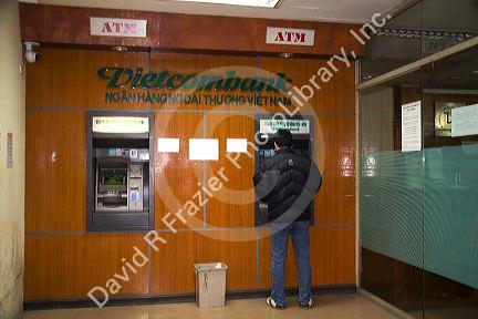 Automated teller machine of a bank in Hanoi, Vietnam.
