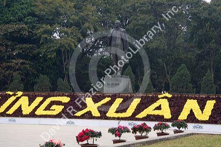 Monument to Vladimir Ilyich Lenin in Hanoi, Vietnam.
