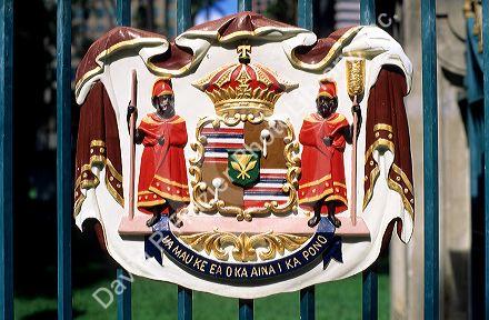 The royal seal of Hawaii.