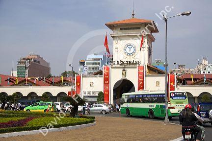 The Ben Thanh Market in Ho Chi Minh City, Vietnam.