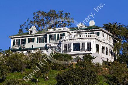 The Wrigley Mansion on Catalina Island, California, USA.
