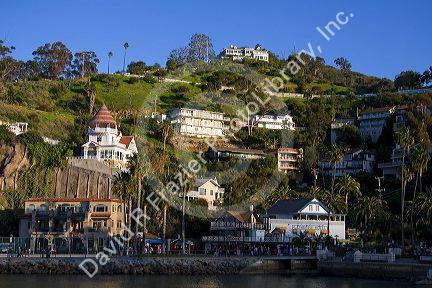 The town of Avalon on Catalina Island, California, USA.