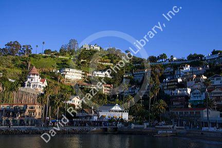The town of Avalon on Catalina Island, California, USA.