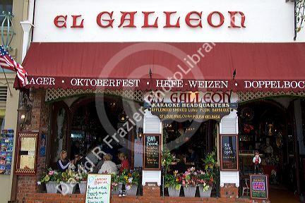 El Galleon restaurant in the town of Avalon on Catalina Island, California, USA.