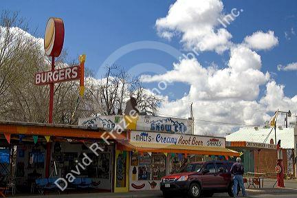Restaurant along Historic U.S. Route 66 through the town of Seligman, Arizona, USA.