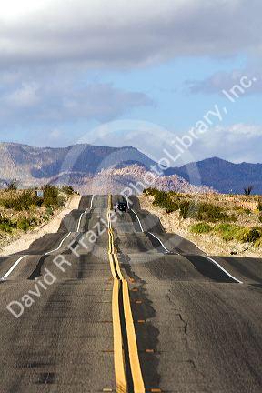 California Highway 98 near the Mexico border in Imperial County, Southern California, USA.