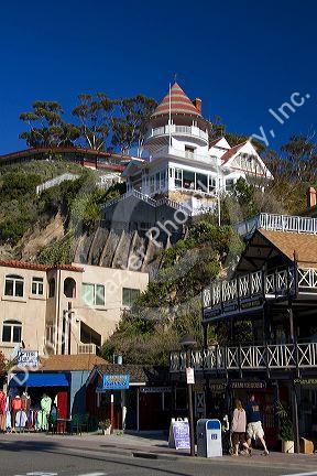 Downtown Avalon on Catalina Island, California, USA.