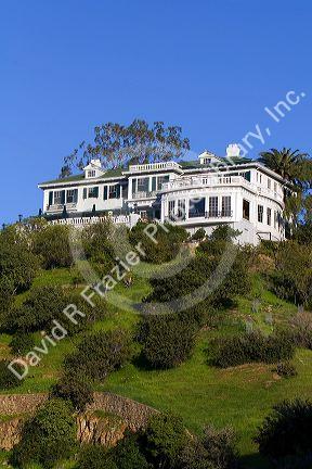 The Wrigley Mansion on Catalina Island, California, USA.
