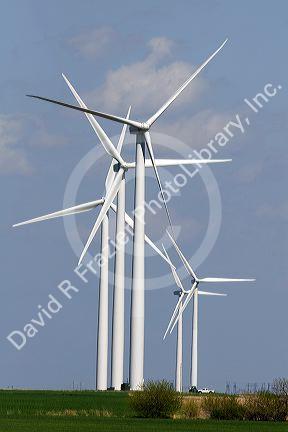 Wind turbines of the Smoky Hills Wind Farm in Ellsworth County, Kansas, USA.