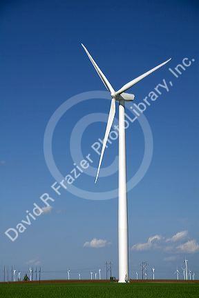 Wind turbines of the Smoky Hills Wind Farm in Ellsworth County, Kansas, USA.