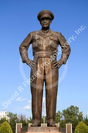 Bronze statue of Dwight D. Eisenhower located at the Eisenhower Presidential Center in Abilene, Kansas, USA.