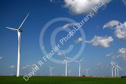 Wind turbines of the Smoky Hills Wind Farm in Ellsworth County, Kansas, USA.