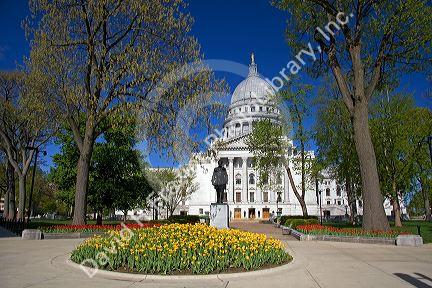 Wisconsin State Capitol building in Madison, Wisconsin, USA.