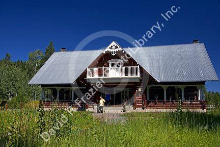 The Big Falls Inn located at Island Park near Upper Mesa Falls, Idaho, USA.