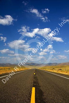 US Highway 20 near Arco, Idaho, USA.