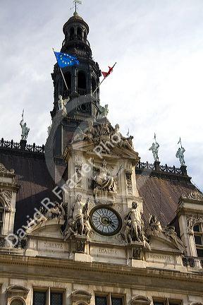 Hotel de Ville in Paris, France.