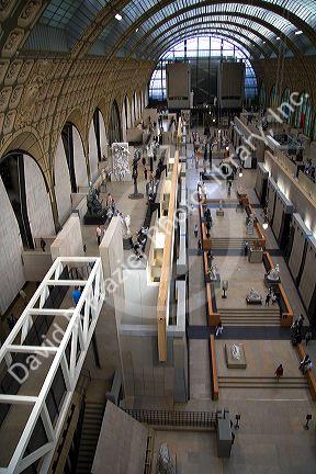 Interior of the Musee d'Orsay located in Paris, France.