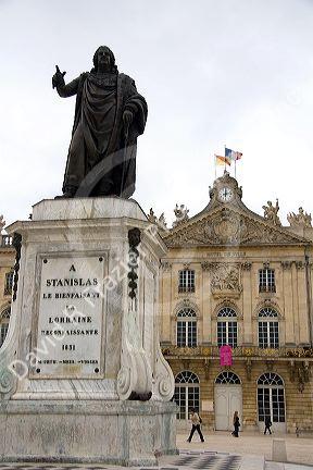 Statue of Stanislas at Place Stanislas in Nancy, Lorraine, France.