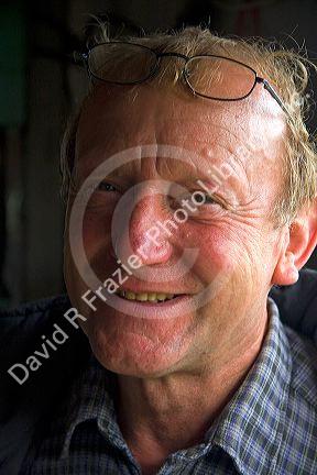 Portrait of a french wine maker near Changy in the region of Champagne-Ardenne, France.