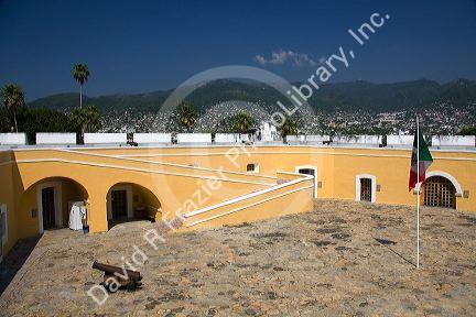 The Fort of San Diego located on a hill in downtown Acapulco, Guerrero, Mexico.