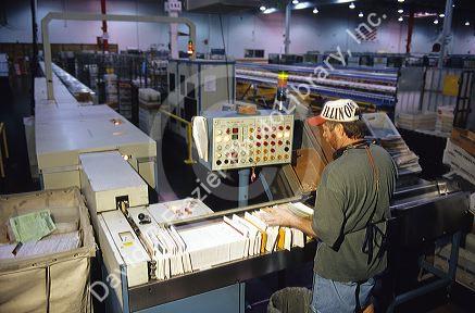 Optical character reader at the regional united states postal service mail facility in Boise, Idaho.