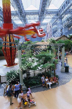 People gather in the interior of the Mall of America in Bloomington, Minnesota.