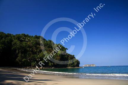 Beach scene at the Manuel Antonio National Park in Puntarenas province, Costa Rica.