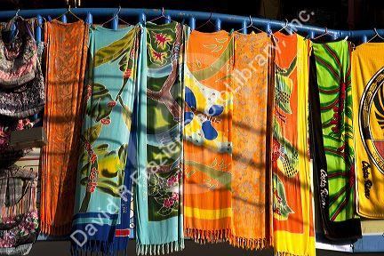 Beach towels being sold in the Manuel Antonio National Park in Puntarenas province, Costa Rica.