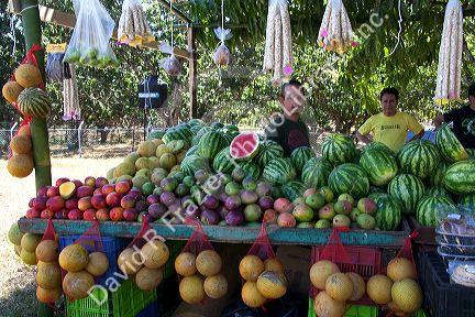 Roadside fruit stand near Caldera, Costa Rica.
