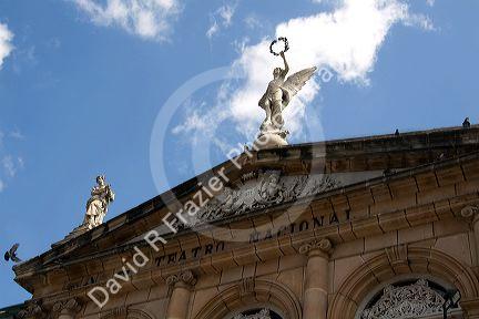 The National Theatre of Costa Rica is located in the central section of San Jose, Costa Rica.