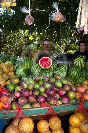 Roadside fruit stand near Caldera, Costa Rica.