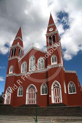 Iglesia de la Nuestra Senora de las Mercedes is a church made entirely of prefabricated streel planels in the city of Grecia, Costa Rica.