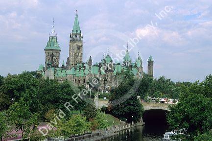 The parliament building in Ottawa, Canada.