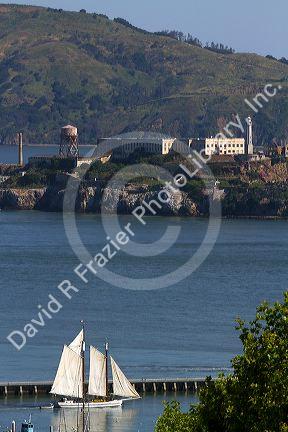 Alcatraz Island located in the San Francisco Bay offshore from San Francisco, California, USA.