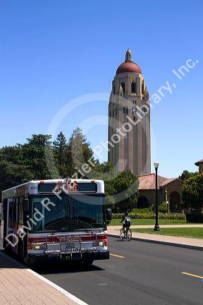 Hoover Tower on the Stanford University campus in Palo Alto, California, USA.
