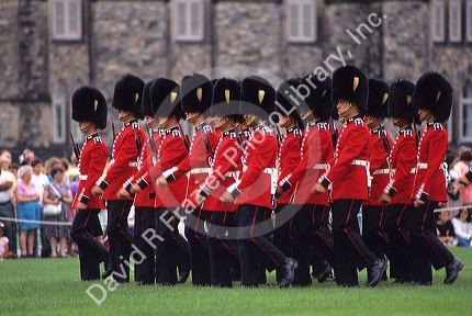 The changing of the guards at Parliament in Ottawa, Canada.